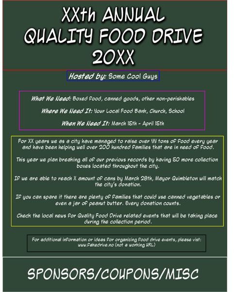 Food Donation Letter Template