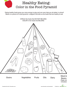 Food Pyramid Worksheet Free