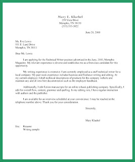 Formal Business Letter Format Sample