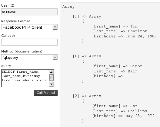 Fql Query