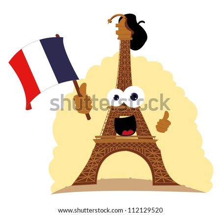 France Flag Cartoon