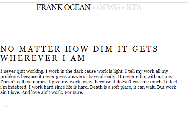 Frank Ocean Quotes About Life