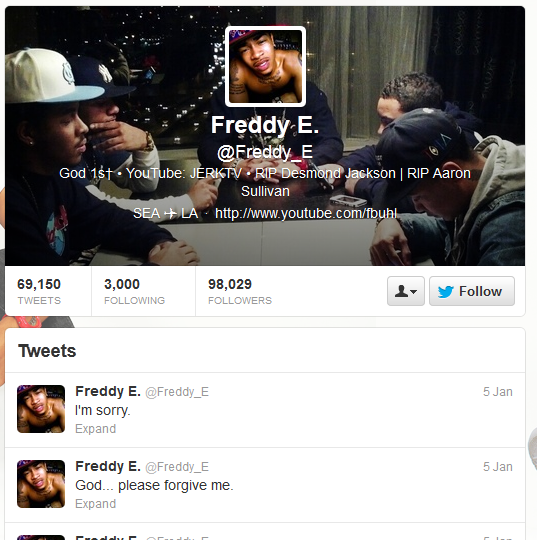 Freddy E Twitter Account