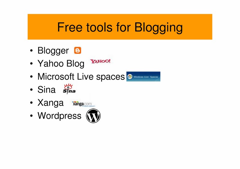 Free Blogging Tool