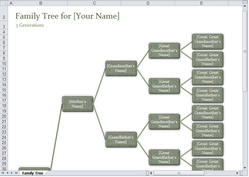 Free Family Tree Template For Word