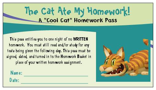 Free Homework Pass