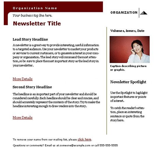 Free Newsletter Layout Ideas