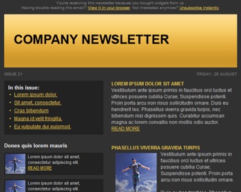 Free Newsletter Templates Psd