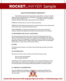 Free Partnership Agreement Contract