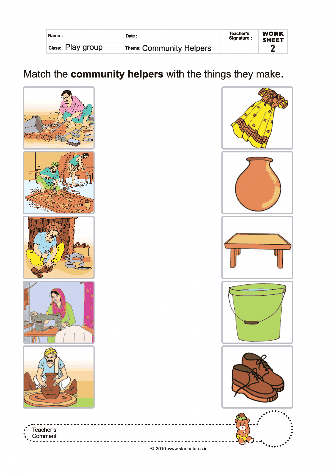 Free Printable Community Helpers Worksheets