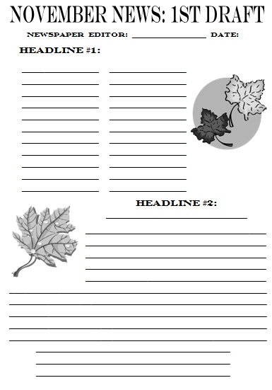 Free Printable Newspaper Article Template For Kids