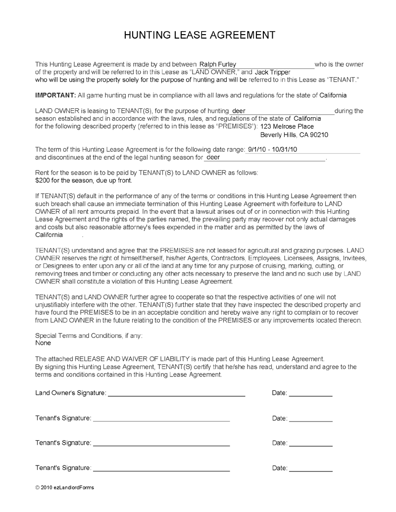 Free Rent Agreement Template