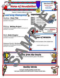 Free Weekly Newsletter Templates For Teachers