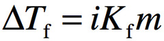 Freezing Point Depression Equation