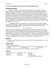 Freezing Point Depression Lab Answers