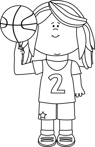 Girl Basketball Clipart