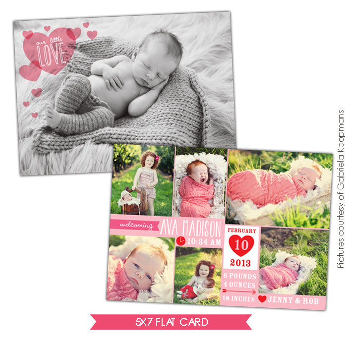 Girl Birth Announcement Template