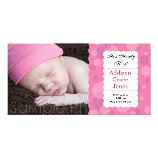 Girl Birth Announcement Template