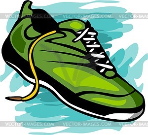 Girl Running Shoes Clipart