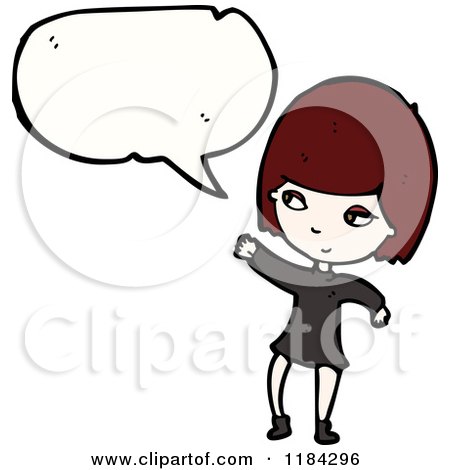 Girl Speaking Cartoon