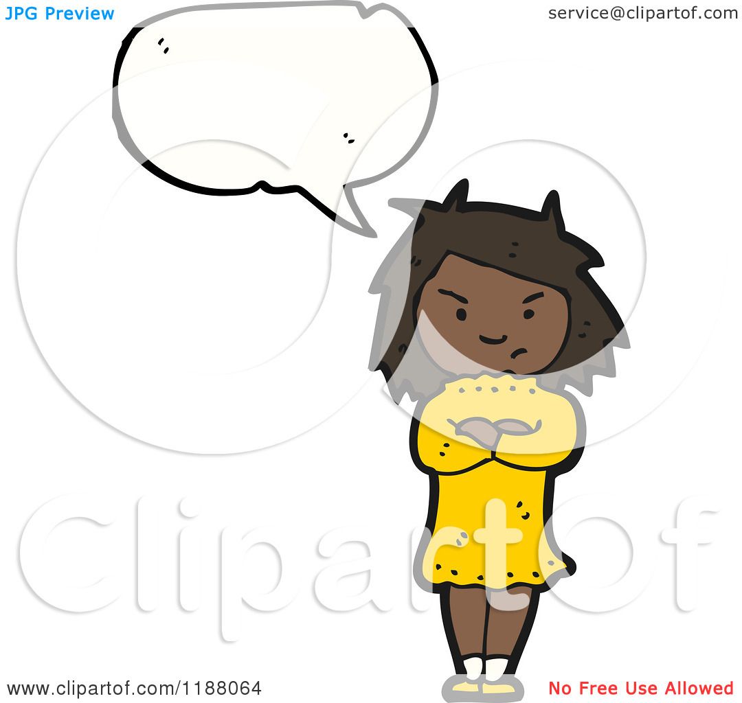 Girl Speaking Cartoon