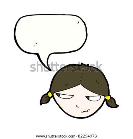 Girl Speaking Cartoon