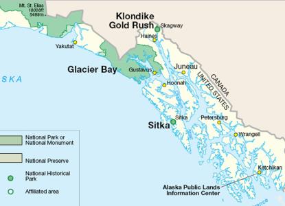 Glacier Bay National Park Alaska Map