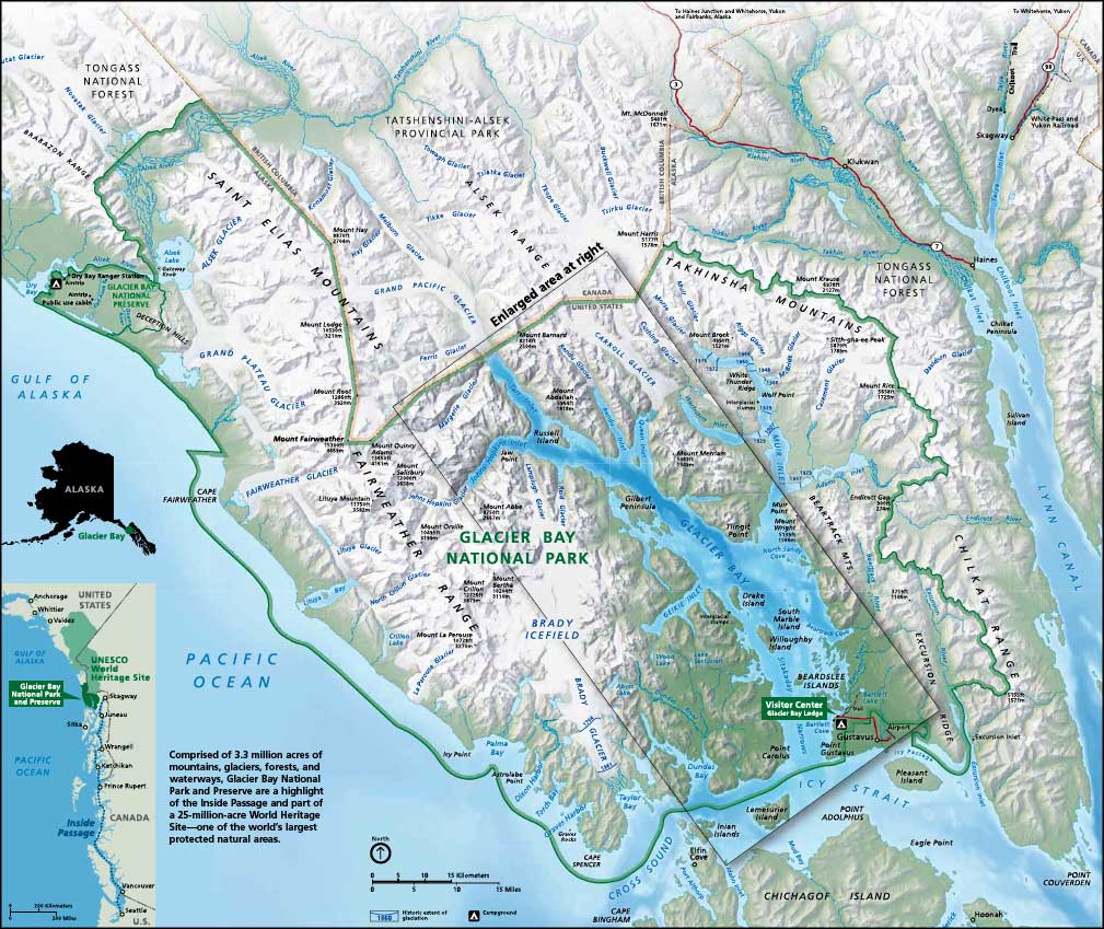 Glacier Bay National Park Alaska Map