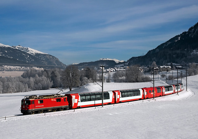 Glacier Express Switzerland In Winter