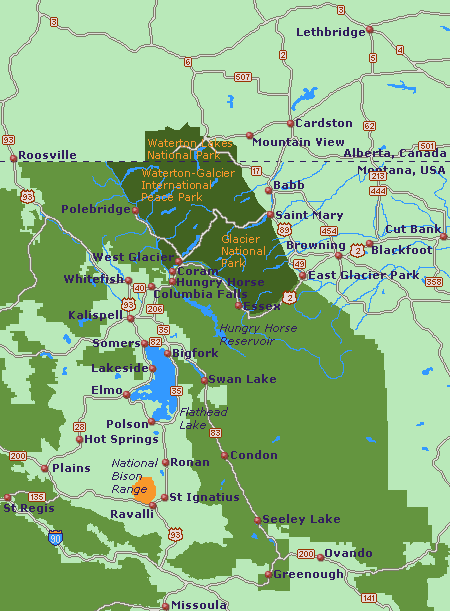 Glacier National Park Map Montana