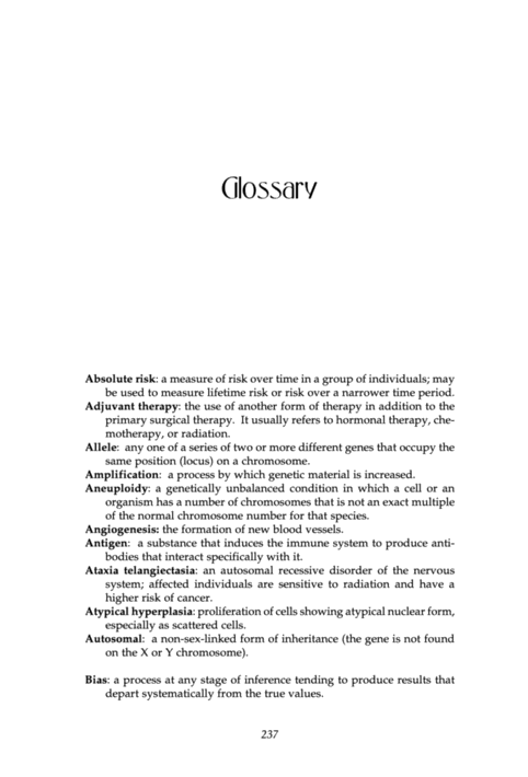 Glossary Page