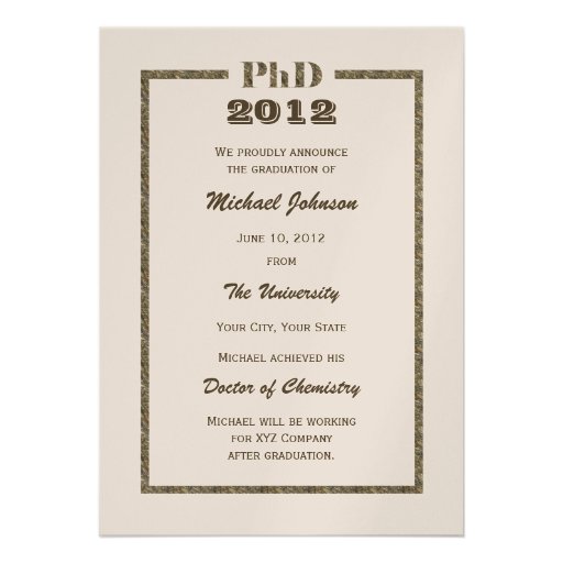 Graduation Announcement Template Word