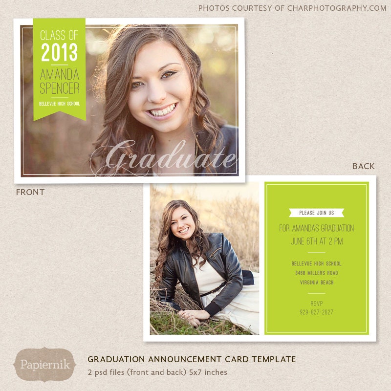 Graduation Announcement Templates For Photographers