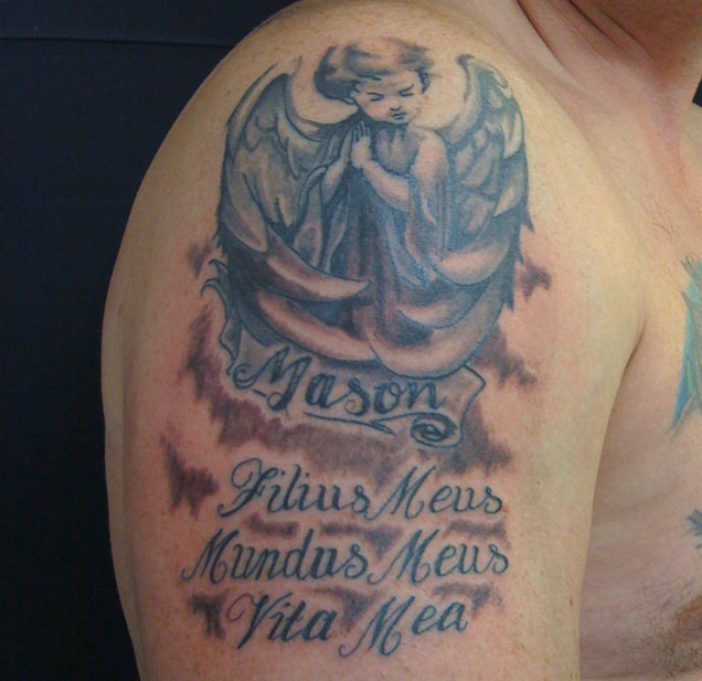 Guardian Angel Tattoos On Shoulder