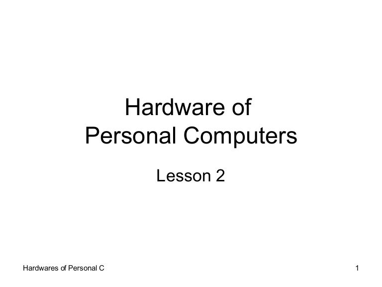 Hardware Components Of A Computer System Ppt