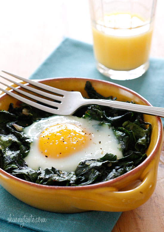 Healthy Breakfast Eggs Spinach