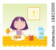 Healthy Breakfast For Kids Cartoon