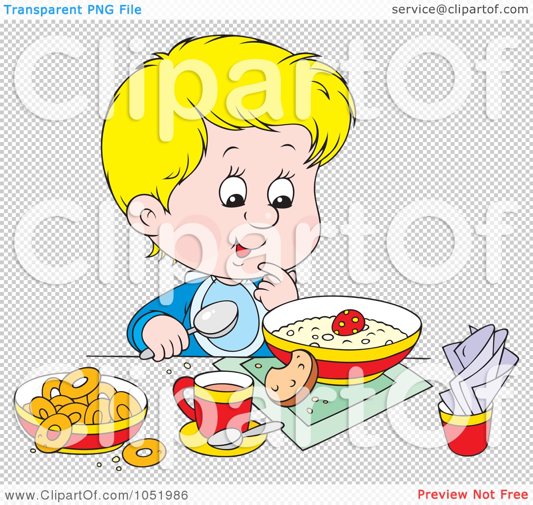 Healthy Breakfast For Kids Clipart