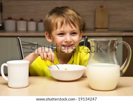 Healthy Breakfast For Kids Clipart