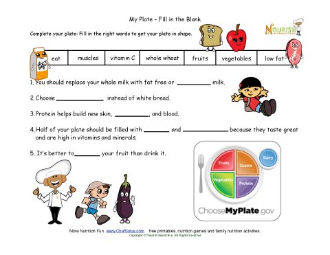 Healthy Eating For Kids Worksheets