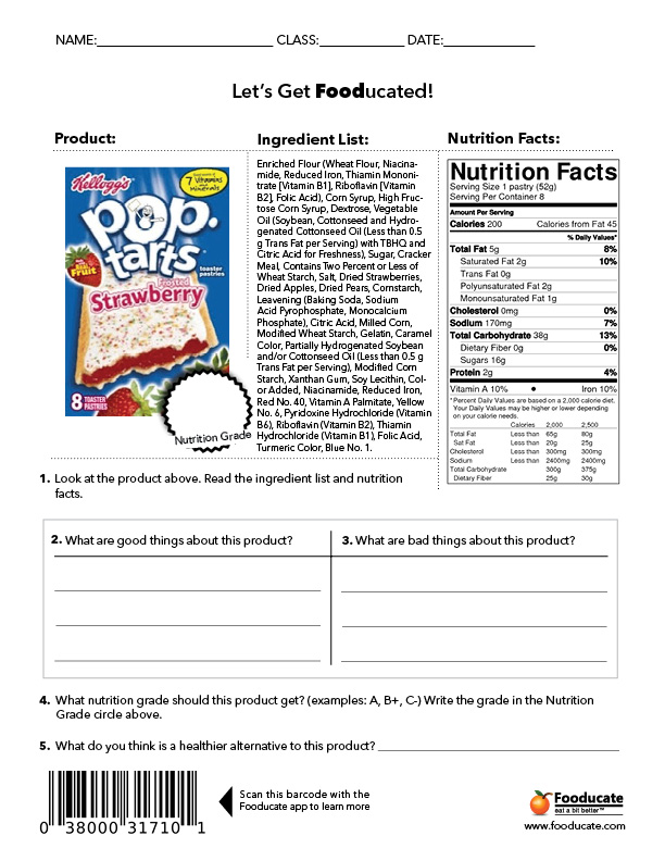 Healthy Eating For Kids Worksheets