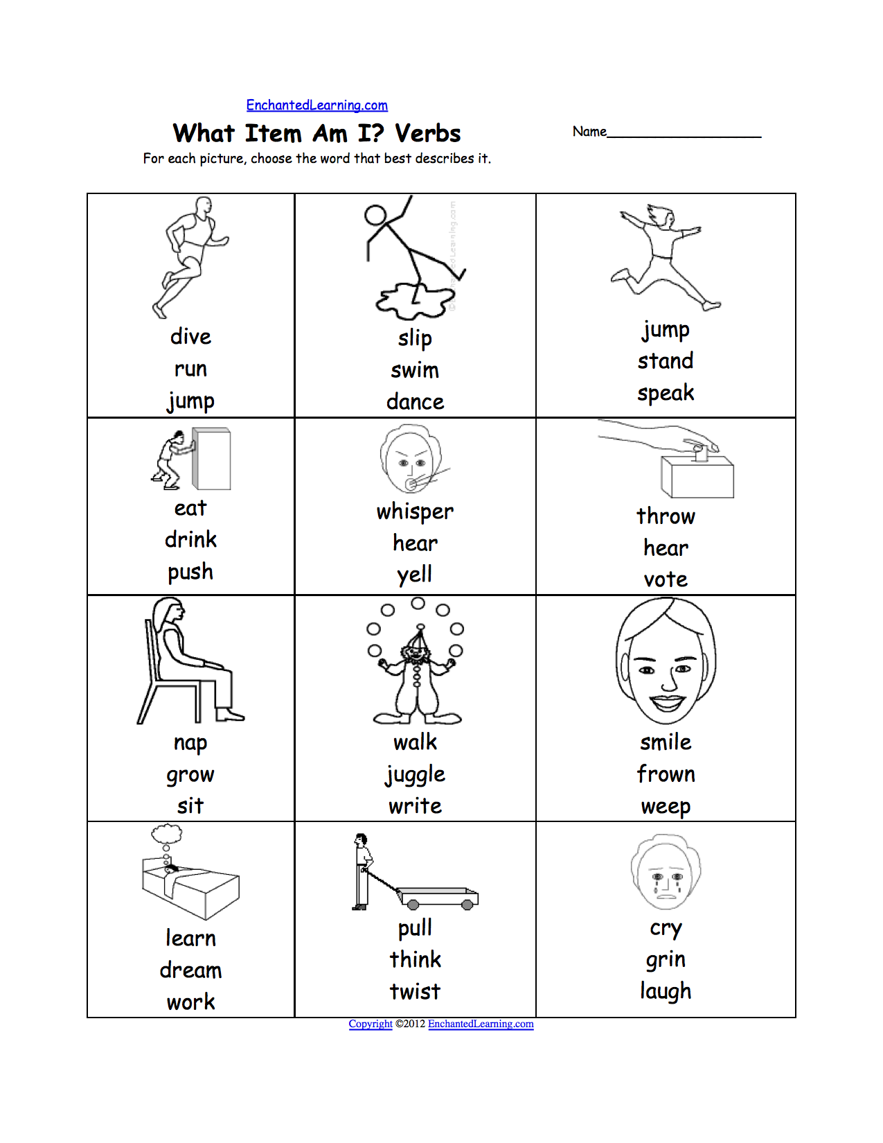 Helping Verbs List