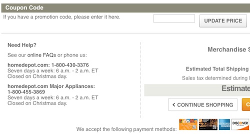 Home Depot Canada Promo Code