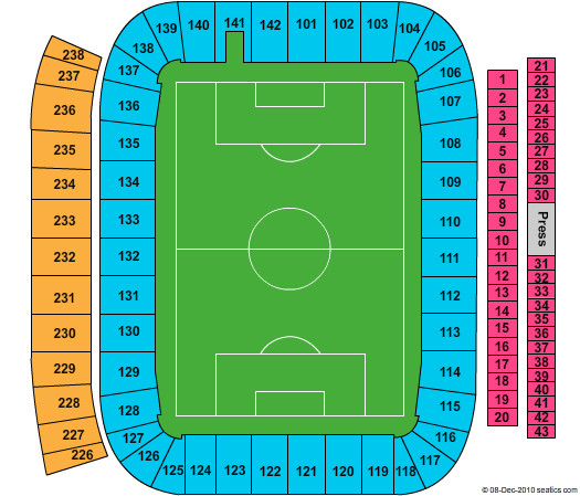 Home Depot Center Seating Chart