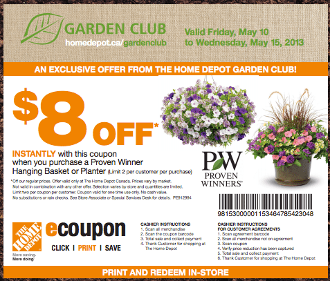 Home Depot Coupons May