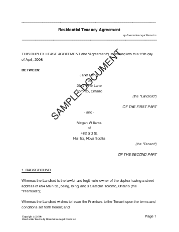 Home Rental Agreement Template Free