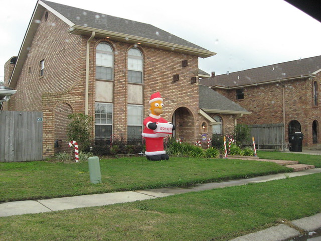 Homer Simpson Christmas Inflatable