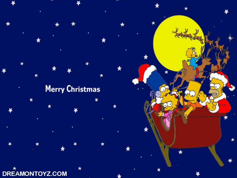 Homer Simpson Christmas Wallpaper