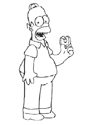 Homero Simpson Para Colorear