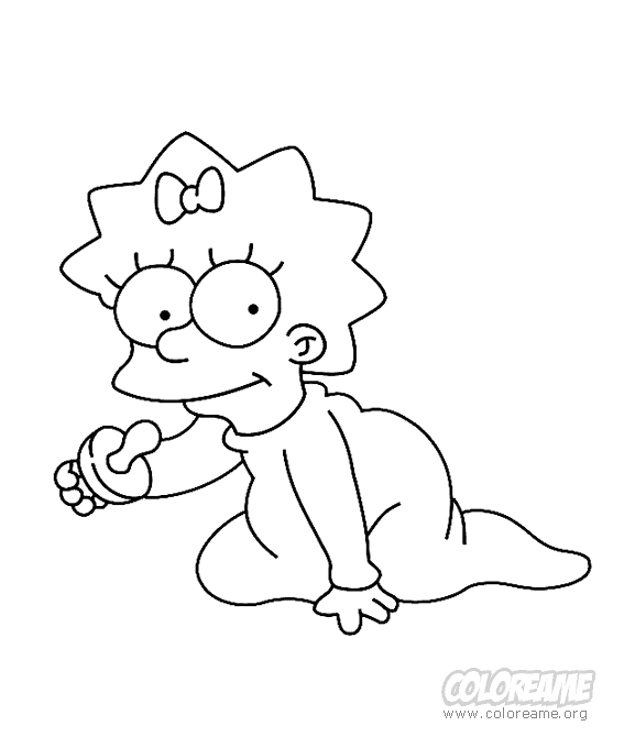 Homero Simpson Para Colorear